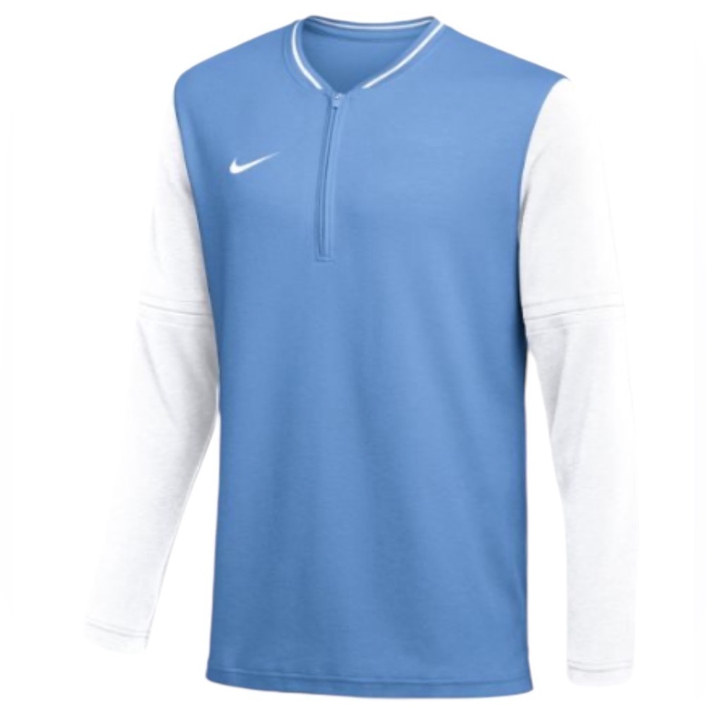NIKE DRI-FIT HALF ZIP TOP LS Men's Football Long-Sleeve Top Valor Blue/White NWT